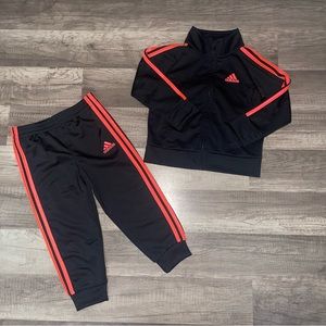‼️Adidas‼️Baby Girl Black 2-pc Track Suit ⭐️SIZE 18M⭐️